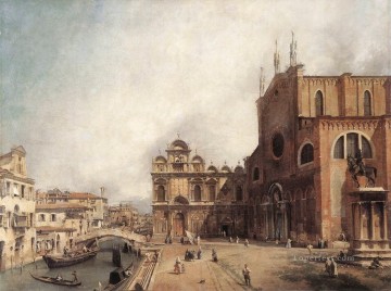 Venecia clásica Painting - CANALETTO santi Giovanni E Paolo y la Scuola Di San Marco Canaletto Venecia